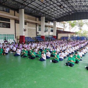  รองผู้อำนวยการฝ่ายศิลปวัฒนธรรม วิทยาลัยนาฏศิลปนครศรีธรรมราช สถาบันบัณฑิตพัฒนศิลป์ เป็นประธานในการประชุมนักเรียนประจำสัปดาห์