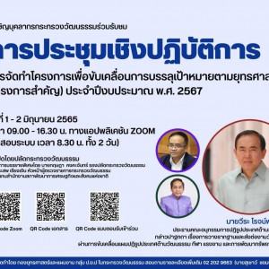  การประชุมเชิงปฏิบัติการการจัดทำแผนโครงการเพื่อขับเคลื่อนการบรรลุเป้าหมายตามยุทธศาสตร์ชาติ ประจำปีงบประมาณ พ.ศ. 2567
