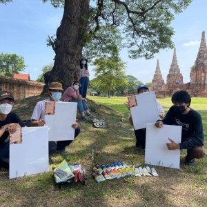  วิทยาลัยช่างศิลป จัดโครงการออกแบบประยุกต์จิตรกรรมกับภูมิปัญญานอกสถานศึกษา ณ วัดไชยวัฒนาราม