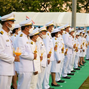  วิทยาลัยนาฏศิลปนครศรีธรรมราช ร่วมวางพานพุ่ม จุดเทียนชัยถวายพระพร  และรำถวายพระพร อาศิรวาทราชสดุดีพระพันปีหลวง