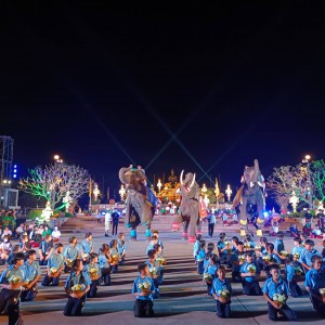  วิทยาลัยนาฏศิลปสุโขทัย ฝึกซ้อมการเเสดงเเสงสีเสียงเรื่องอานุภาพพ่อขุนรามคำแหงมหาราช