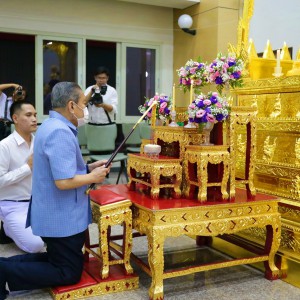  สถาบันบัณฑิตพัฒนศิลป์ จัดพิธีสวดมนต์เย็น เนื่องในงานพิธีไหว้ครูสถาบันบัณฑิตพัฒนศิลป์ ประจำปีการศึกษา 2566