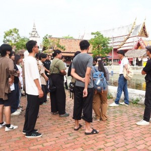  วิทยาลัยช่างศิลปสุพรรณบุรี บรรยากาศ การศึกษาเรียนรู้ การวาดภาพทิวทัศน์ ณ วัดใหญ่สุวรรณาราม เพชรบุรี