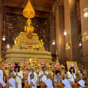  ผศ.ดร.สาริศา ประทีปช่วง ร่วมงานพิธีถวายพระพรชัยมงคล และพิธีบรรพชาสามเณรภาคฤดูร้อน เฉลิมพระเกียรติถวายพระราชกุศลแด่สมเด็จพระกนิษฐาธิราชเจ้า กรมสมเด็จพระเทพรัตน์พระราชสุดาฯ  สยามบรมราชกุมารี