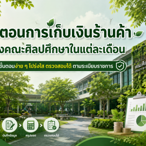  ขั้นตอนการเก็บเงินร้านค้าของคณะศิลปศึกษา